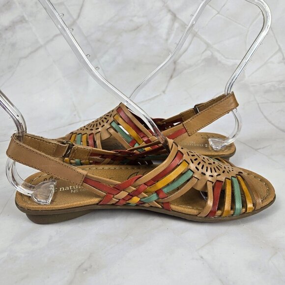 Naturalizer Size 8 "Wendy" N5 Comfort Huracha Sandals Hook & Loop Adj Back Strap - Picture 10 of 16